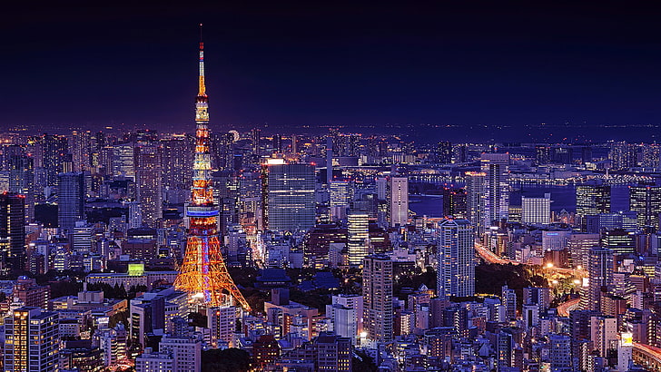 Menara Tokyo - lampu kota Menara Tokyo (wallpaper lebih baik)